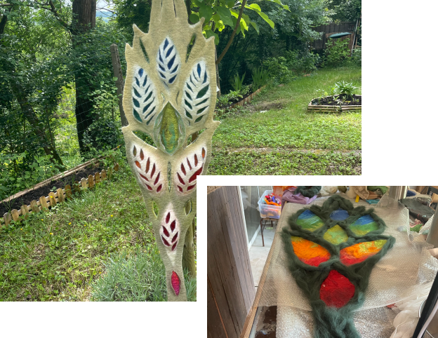 Tout commence avec du fil de laine, de chanvre, du feutre fin, de l'eau chaude et du savon